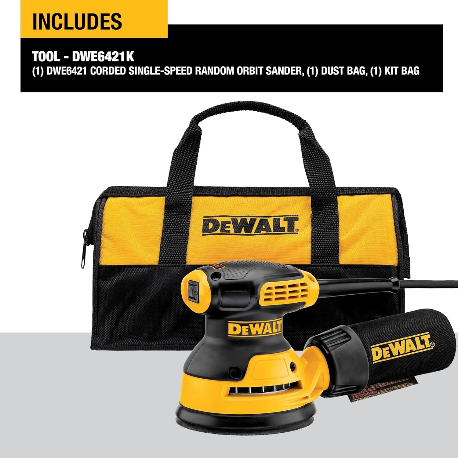 BRAND, CATEGORY, DEWALT, RANDOM-ORBIT SANDERS, DEWALT Orbital Sander, 5-Inch (DWE6421)