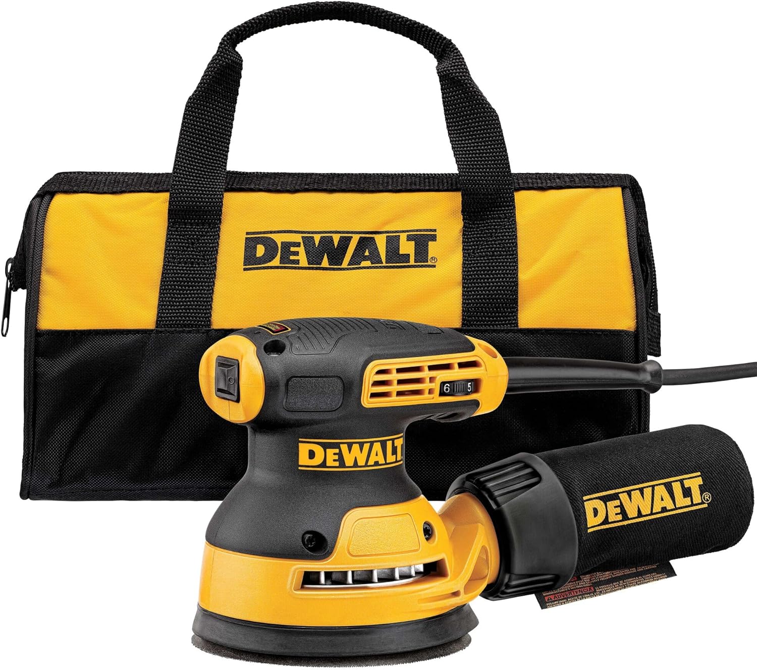 BRAND, CATEGORY, DEWALT, RANDOM-ORBIT SANDERS, DEWALT Orbital Sander Kit, 5-Inch, Variable Speed (DWE6423K)