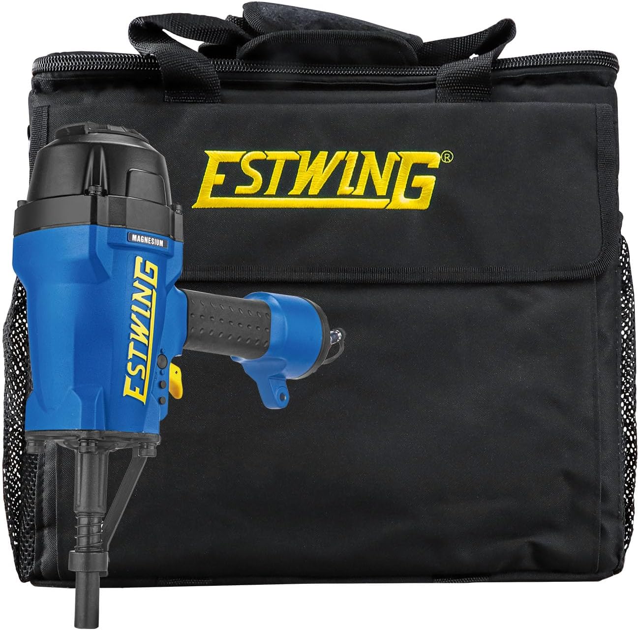 BRAND, CATEGORY, ESTWING, FRAMING NAILERS, Estwing ESSCP Pneumatic 3" Single Pin Concrete Nailer with 1/4" NPT Industrial Swivel Fitting and Bag