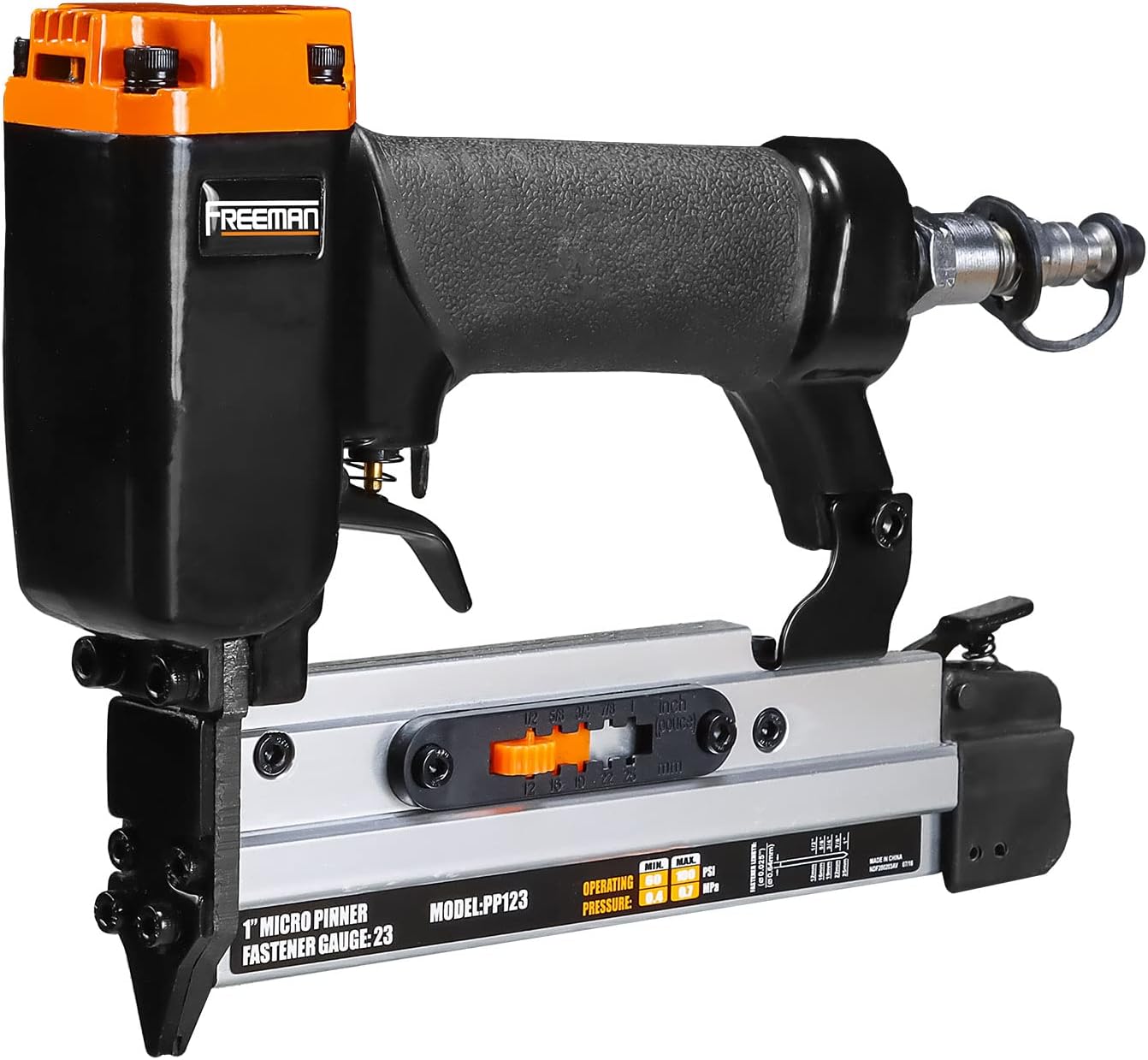 BRAND, CATEGORY, FREEMAN, PINNERS, Freeman PP223 Pneumatic 23-Gauge 2" Micro Pinner with Case