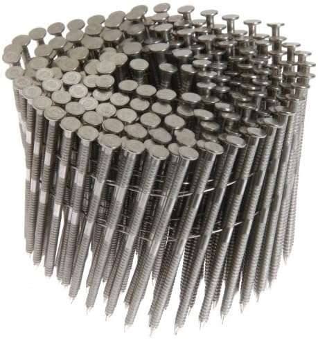 BRAND, CATEGORY, GRIP-RITE, SIDING NAILS, Grip Rite Prime Guard MAXC62823 15-Degree Wire Coil 2-1/2-Inch by .09-Inch Ring Shank, Stainless Steel Siding Nails, 3600 Per Box by Grip Rite Prime Guard