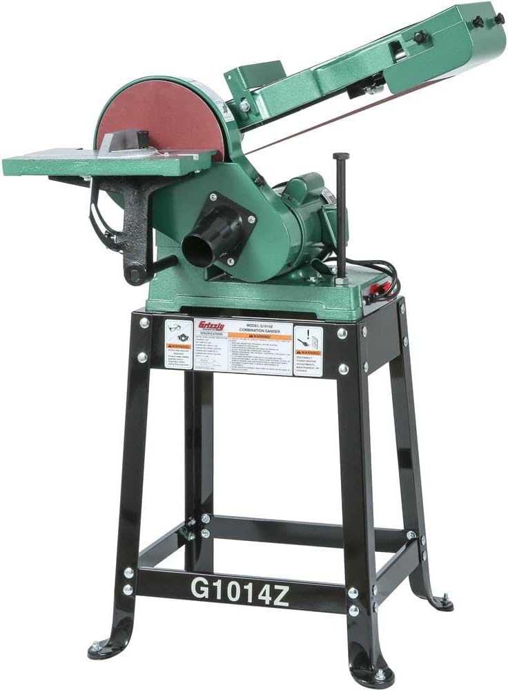 BRAND, CATEGORY, COMBINATION DISC & BELT SANDERS, GRIZZLY INDUSTRIAL, Grizzly Industrial G1014Z - 6" x 48" Belt/9" Disc Z Series Combo Sander