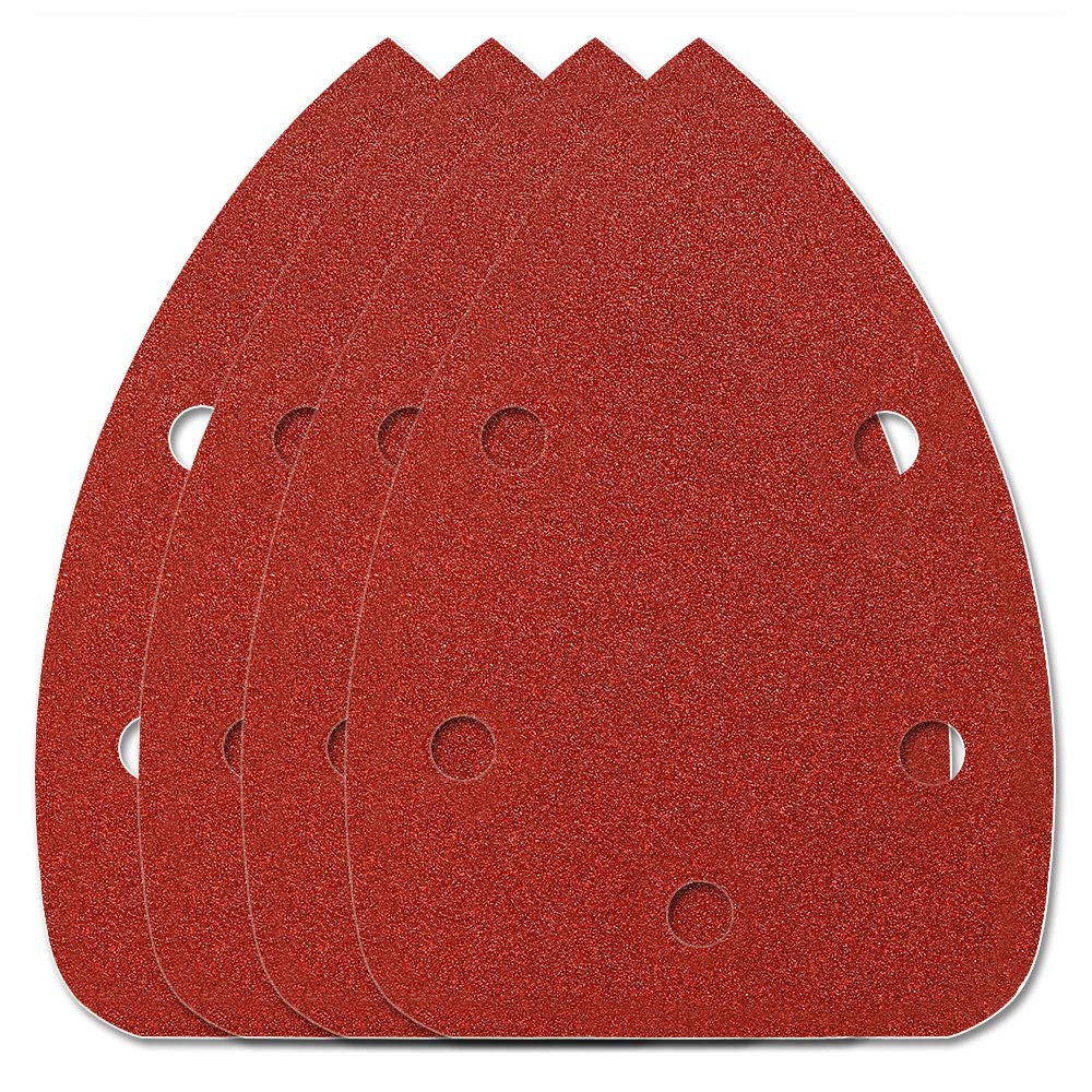 BRAND, CATEGORY, HIFROM, HOOK & LOOP DISCS, HIFROM 65pcs Mouse Sander Pads Sanding Sheets Aluminum Oxide Hook & Loop 140mm 5 Hole 120 Grits Sanding Paper