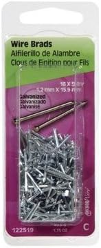 BRAD NAILS, BRAND, CATEGORY, HILLMAN, Hillman 19 Ga. x 1/2 in. L Galvanized Steel Brad Nails 1 pk 1.75 oz.