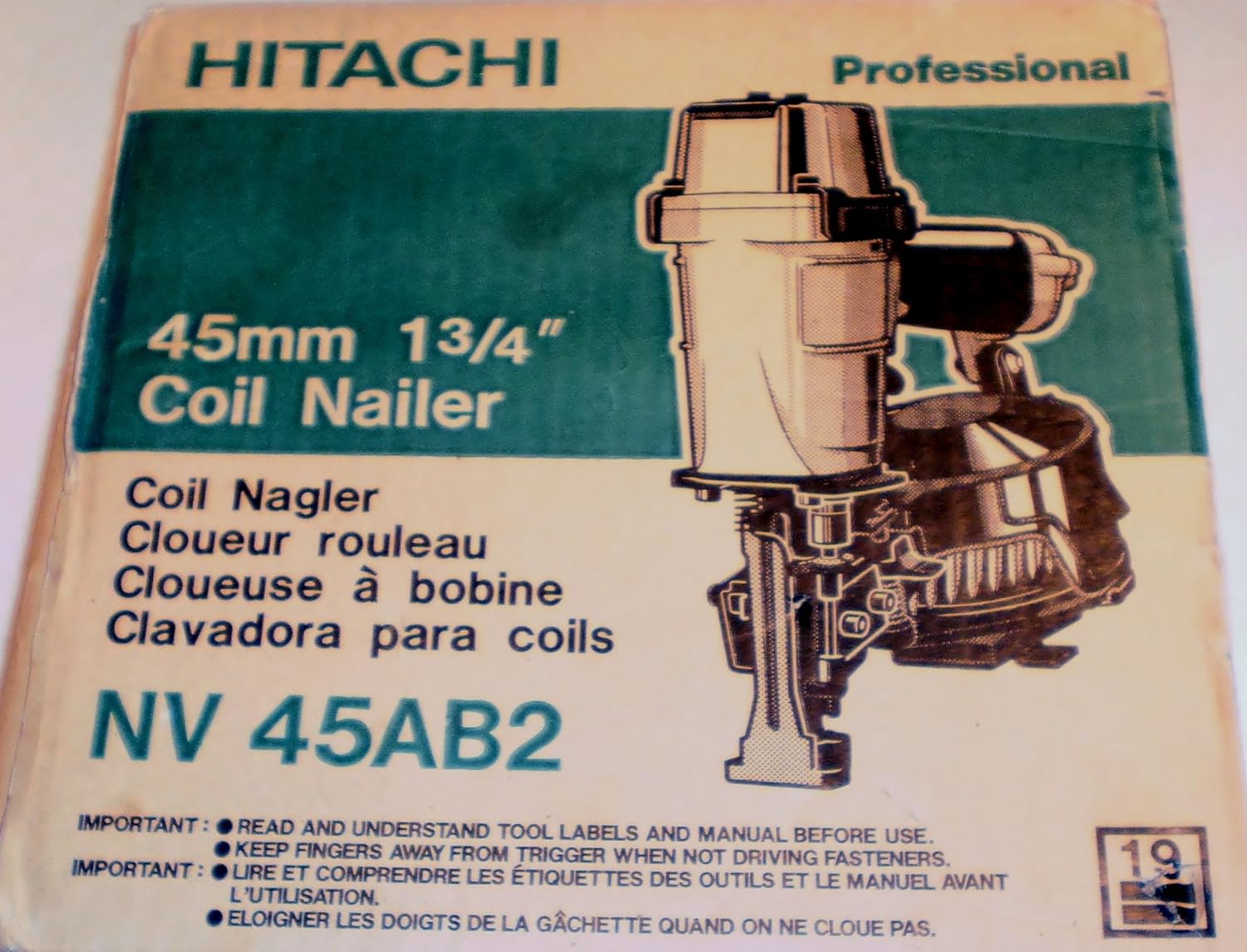 BRAND, CATEGORY, FRAMING NAILERS, HITACHI, Hitachi NV45AB2 7/8-Inch to 1-3/4-Inch Coil Roofing Nailer (Side Load) (Discontinued by the Manufacturer)