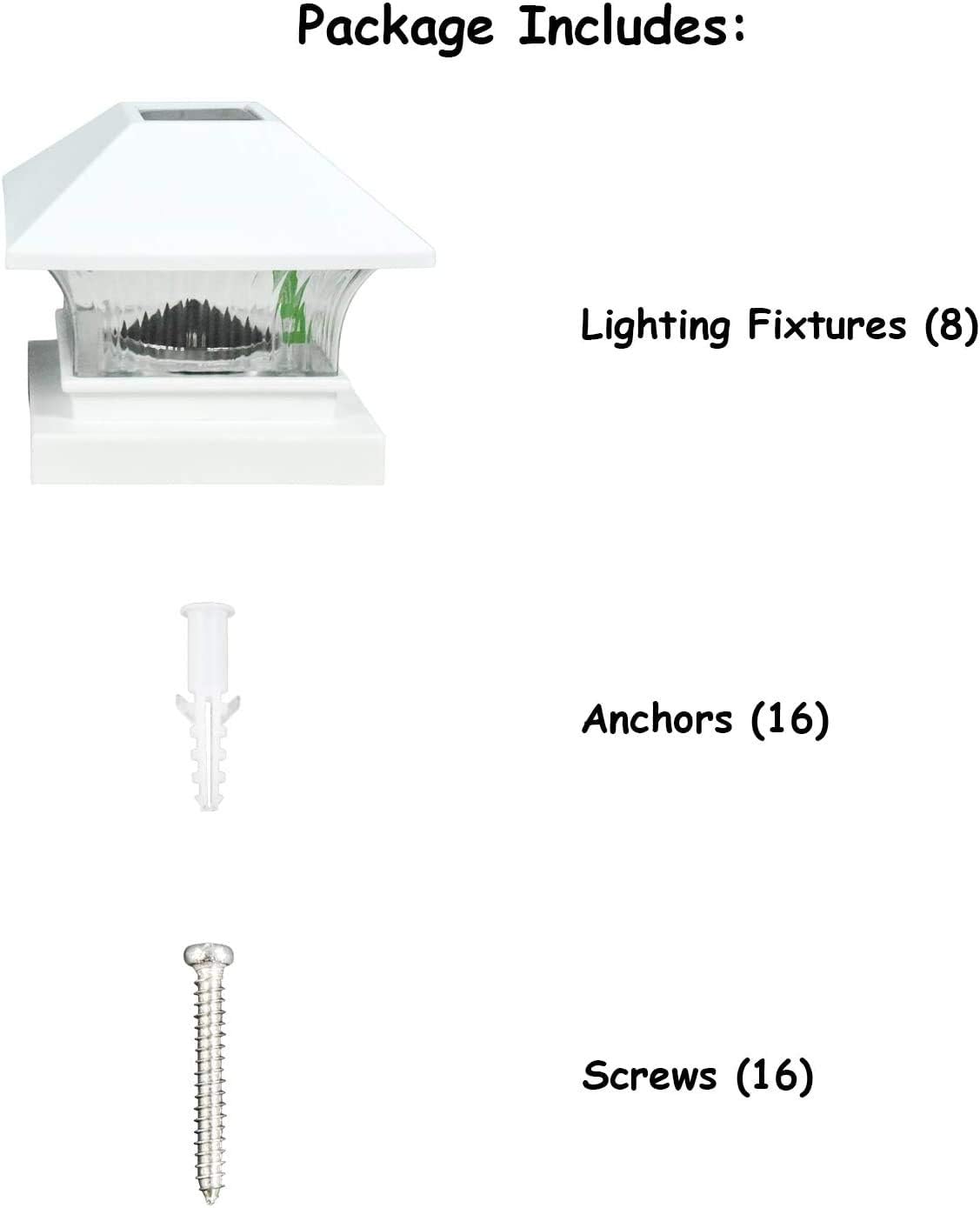 BRAND, CATEGORY, HOME ZONE, POST LIGHTS, Home Zone Security Decorative Outdoor Solar Post Lights White (4 Set)