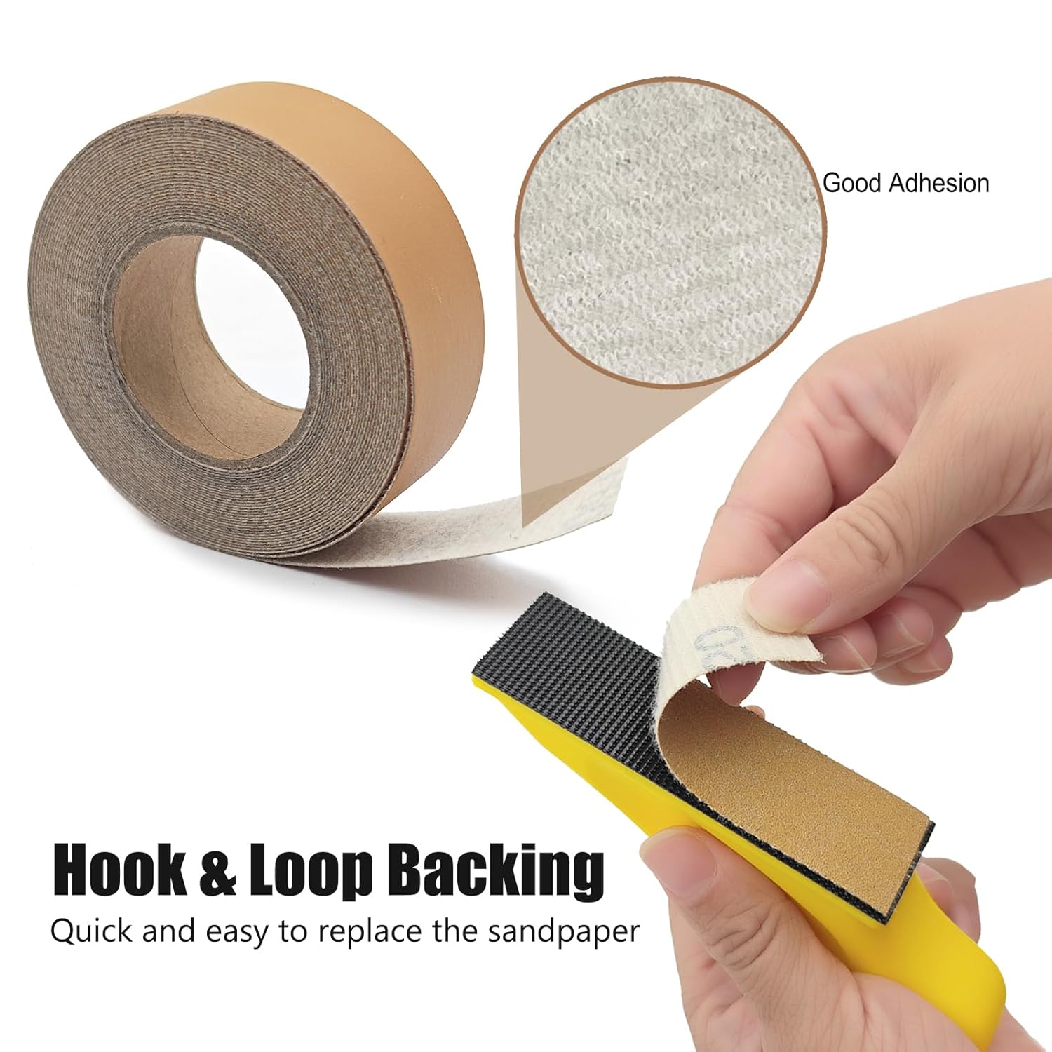 BRAND, CATEGORY, HOOK & LOOP DISCS, LYHLYA, Hook and Loop Sandpaper Rolls, 5 Grits Emery Cloth Rolls 1 Inch x 20 Feet Assorted Sand Paper with Dispenser 150 240 320 400 600 Grit Abrasive Sandpaper Rolls with 2 Micro Sanders