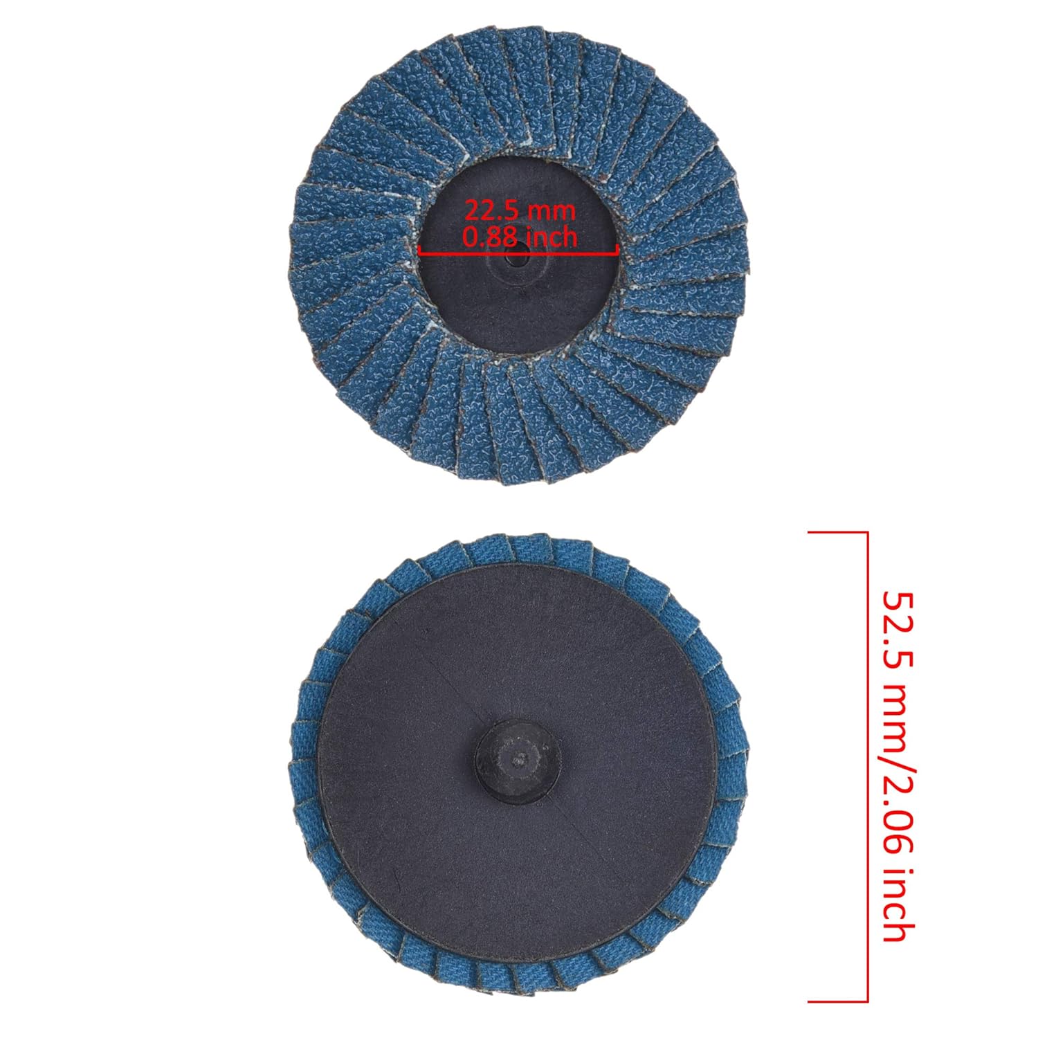 BRAND, CATEGORY, GRINDING DISCS, KARE & KIND, Kare & Kind 10x Quick Change Flap Discs - 80 Grit with 2-Inch Angle - High Strength Zirconia and Aluminum Oxide Material - Use for Sanding, Grinding, Blending and Finishing