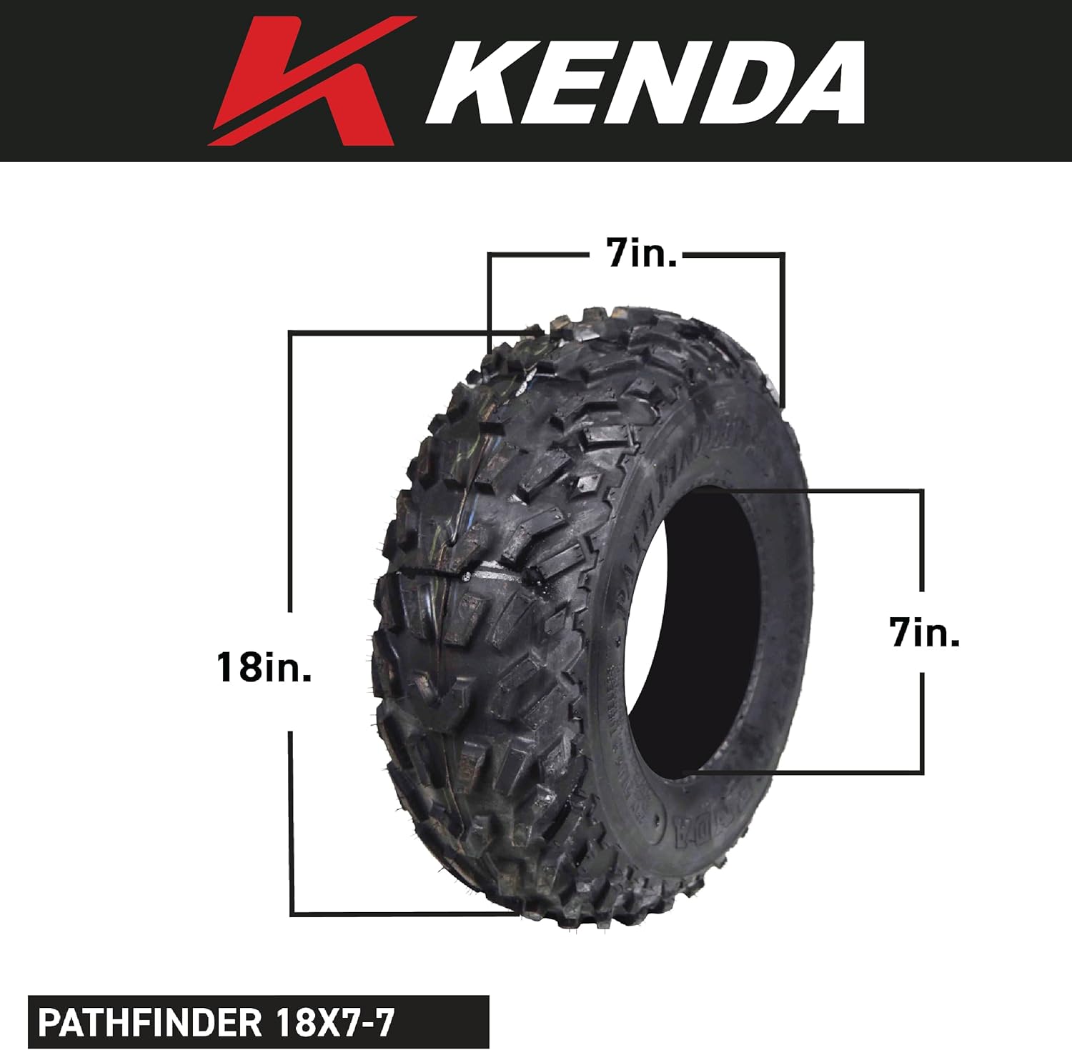 BRAND, CATEGORY, KENDA, TRAIL, Kenda Pathfinder 18X7-7 ATV Tire (2 Pack)