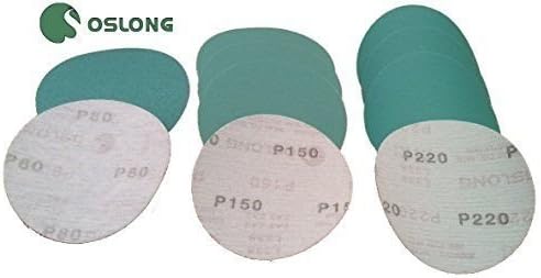 BRAND, CATEGORY, OSLONG, SANDING SHEETS, L338 6" Hook & Loop Green Film Sanding Discs, 60-Grit Box of 100