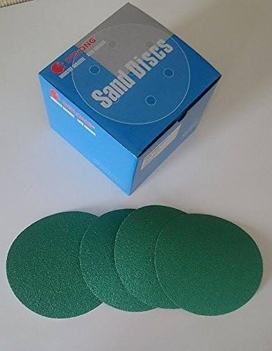 BRAND, CATEGORY, OSLONG, SANDING SHEETS, L338 6" Hook & Loop Green Film Sanding Discs, 60-Grit Box of 100