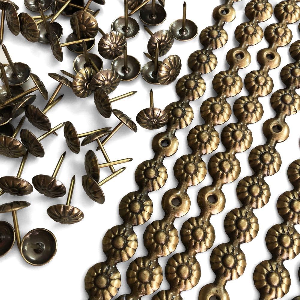 BRAND, CATEGORY, LET'S DECORATE, TACKS, Let's Decorate 10 Meters D9.5mm Nickel Plated Decorative Nail Strips/Nailhead Trims,Upholstery Sofa Tacks,Loosing Tacks Matched (A:9.5mm Nickel)