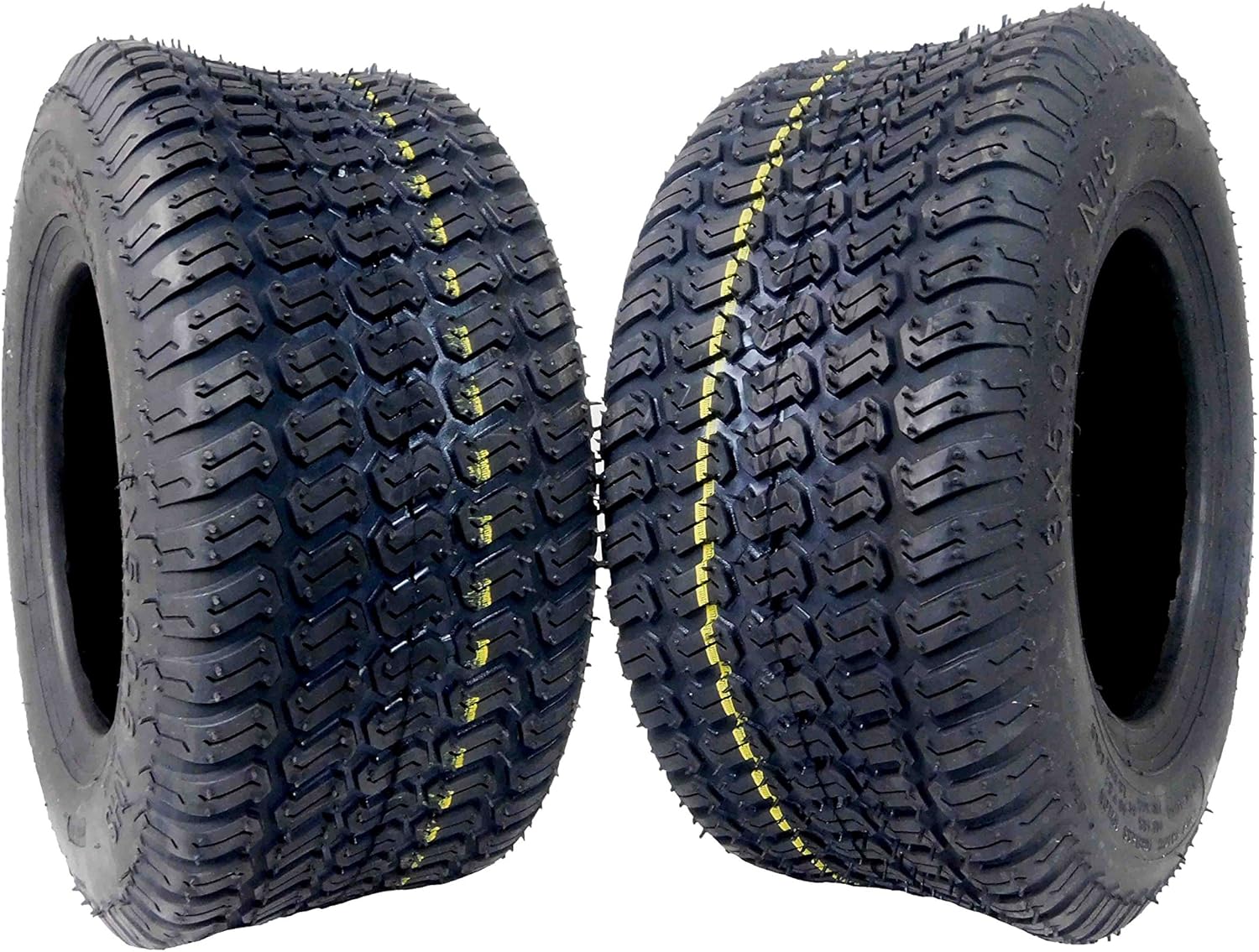 BRAND, CATEGORY, MASSFX, TIRES, MASSFX Lawn & Garden Tire Set - Two Front 13/500-6 - 4 Ply Rating - 3MM Tread Depth - 13x500x6 (Two Pack)