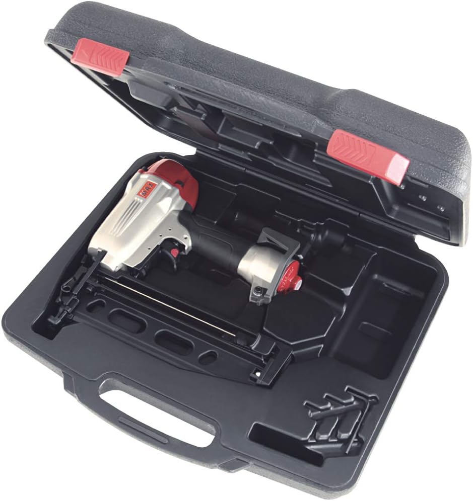 BRAND, CATEGORY, FINISH NAILERS, MAX, MAX USA CORP SuperFinisher NF565A/16 16ga Straight Finish Nailer up to 2-1/2" Red