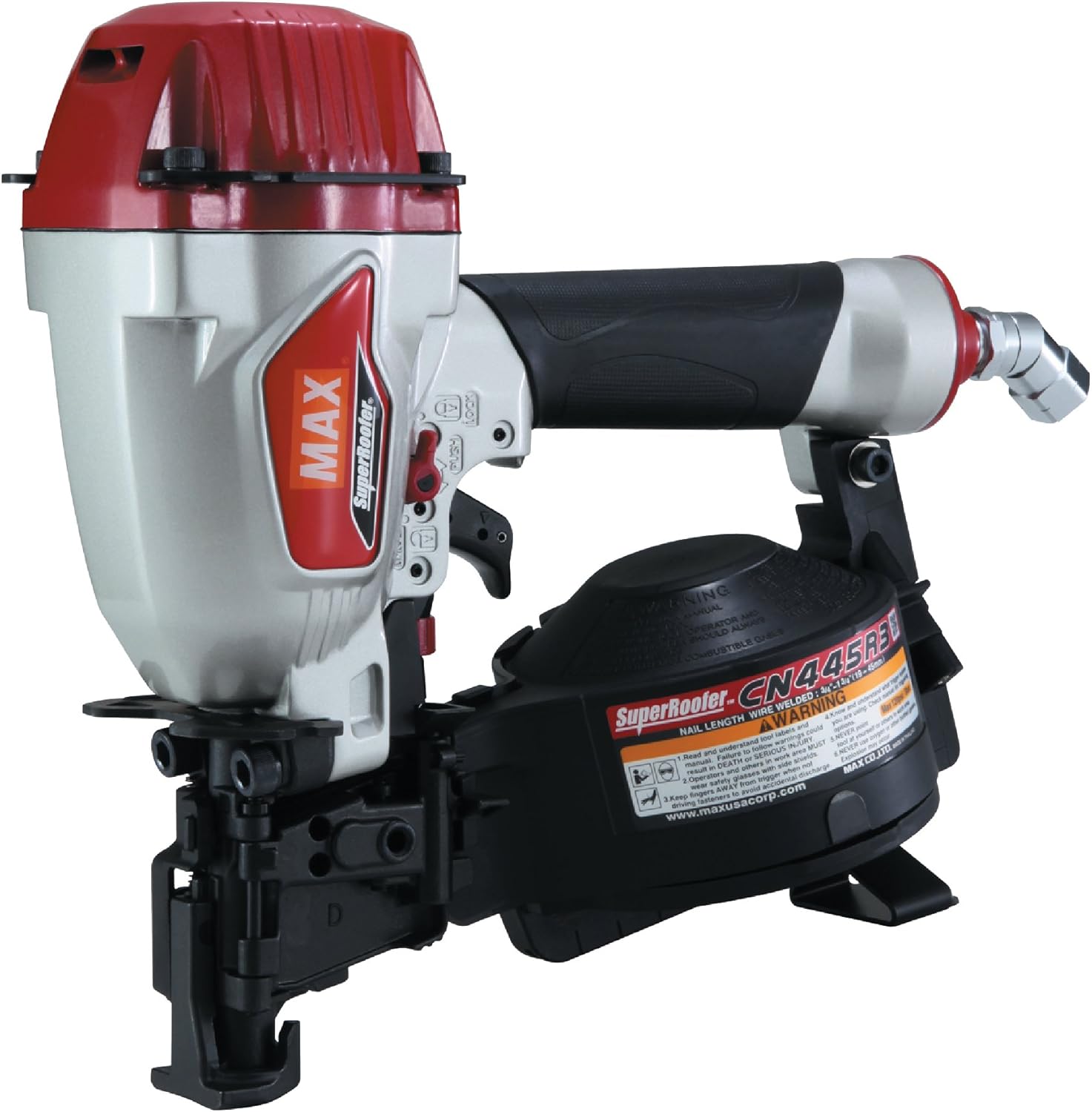 BRAND, CATEGORY, MAX USA CORP., ROOFING NAILERS, MAX USA CORP SuperRoofer CN445R3 Roofing Coil Nailer up to 1-3/4"