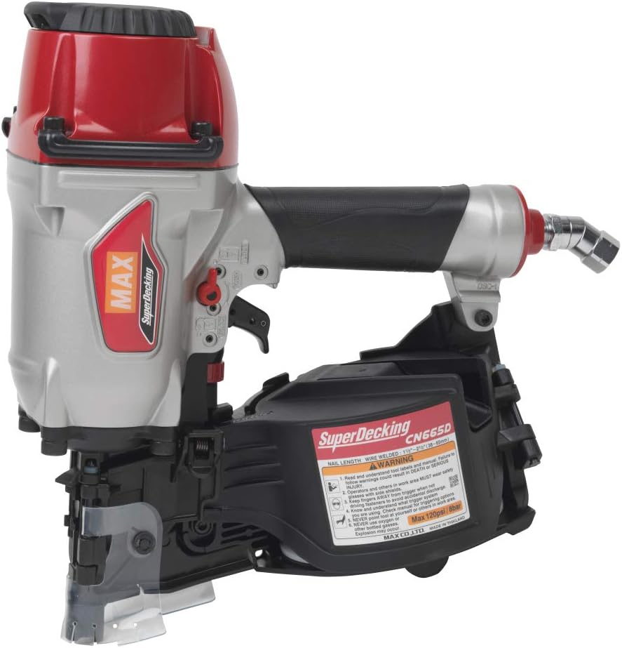 BRAND, CATEGORY, FINISH NAILERS, MAX, MAX USA SuperDecking CN665D Decking Coil Nailer up to 2-1/2"