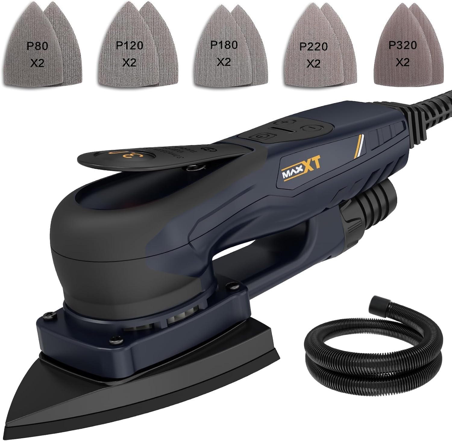 BRAND, CATEGORY, DETAIL SANDERS, MAXXT, MAXXT Detail Sander, R7310, Mouse Sander with Efficient Dust Collection System, Compact Electric Sander with Multi-Function Hand Sander for Woodworking(Black)