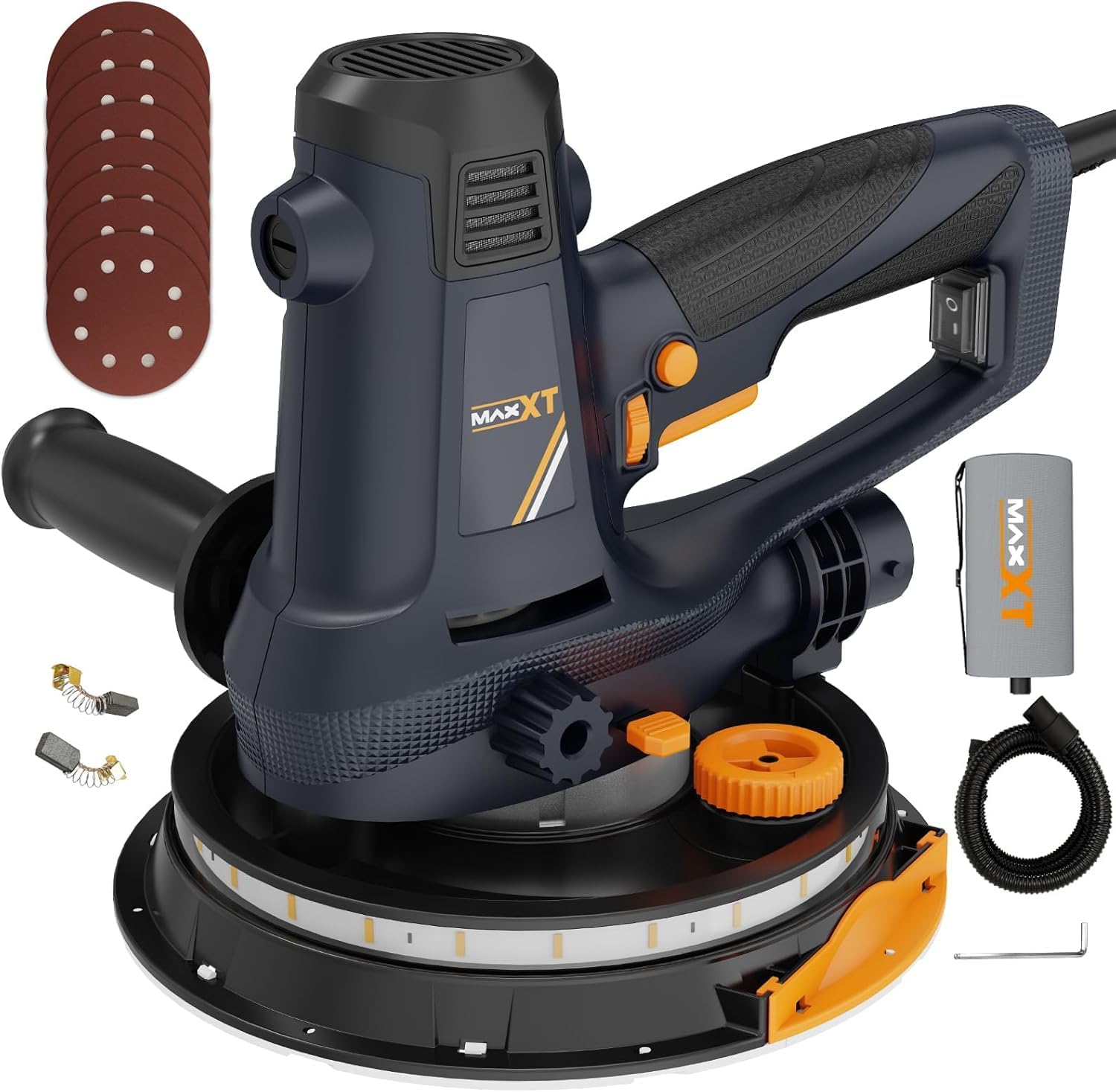 BRAND, CATEGORY, DISC SANDERS, MAXXT, MAXXT Handheld Drywall Sander 810W, Electric Sander for Walls,Rough and fine Sanding, 1500-2800RPM Variable Speed, Upgraded Pad, Adjustable Suction, Self-Dust-Extraction (120, Volts)