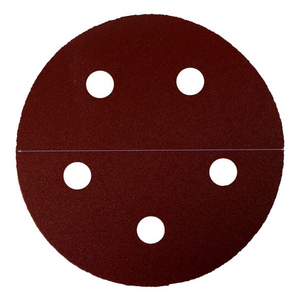 BRAND, CATEGORY, HOOK & LOOP DISCS, MTP, MTP Pack of 30 5" 5 Holes Hook and Loop Backing 60/80/120/180/240/320 Grit Sanding Disc Sandpaper Randon Orbit Power Air Sander for Porter cable RO 333, 334 335 (30x 80grits)