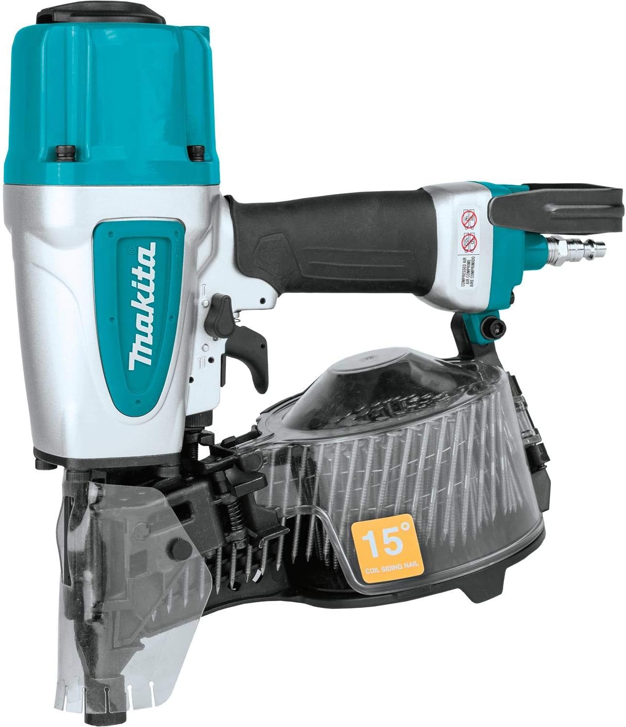 BRAND, CATEGORY, FINISH NAILERS, MAKITA, Makita AN613 Pneumatic 15° 2-1/2" Siding Coil Nailer