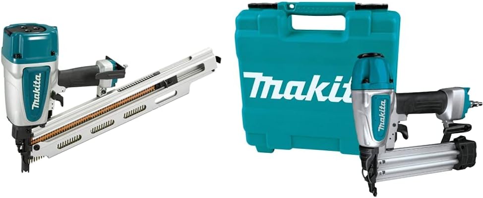 BRAND, CATEGORY, FRAMING NAILERS, MAKITA, Makita AN924 21º Full Round Head 3-1/2" Framing Nailer & AF506 2" Brad Nailer, 18 Gauge