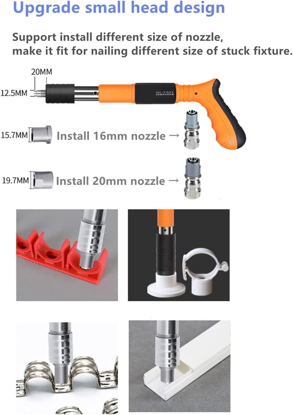 AIFEELIFE, BRAND, CATEGORY, TOOL SETS, Manual Mini Steel Nail Gun Power Adjustable Wall Nail Guns for Ceiling, Portable Nail Gun, Steel Nail Gun for Red Brick Walls,Concrete Walls, Household Nail Gun Tools with 100 Round Nails