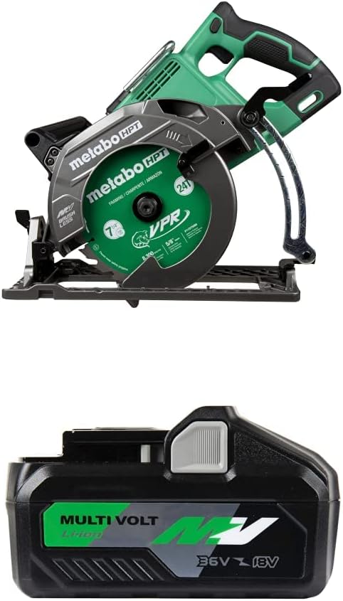 BRAND, CATEGORY, CIRCULAR SAWS, METABO HPT, Metabo HPT 36V MultiVolt™ Cordless Rear Handle Circular Saw (Tool Only) w/ 18V Cordless Framing Nailer Kit