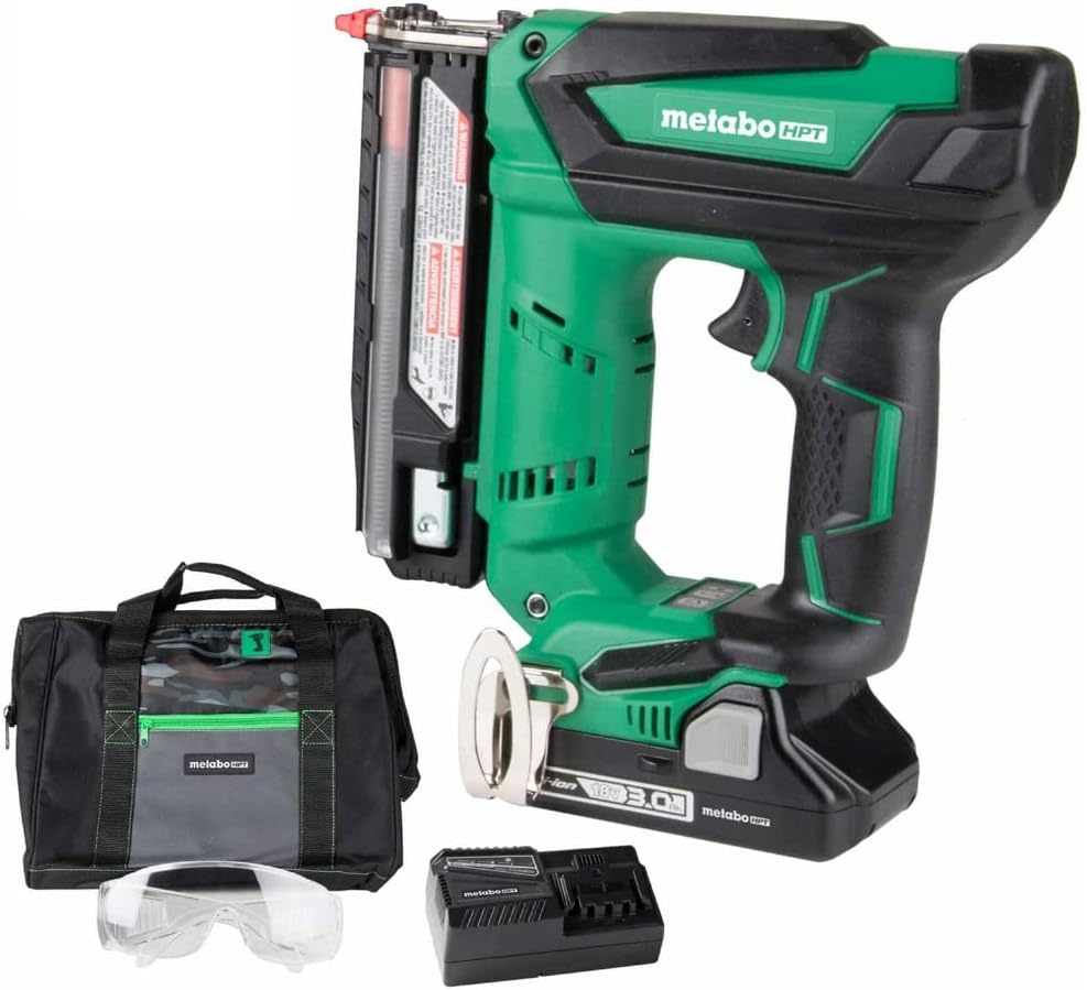 BRAND, CATEGORY, FINISH NAILERS, RENEWED, Metabo HPT NP18DSALM 18V Cordless 1-3/8 in. 23-Gauge Pin Nailer Kit (Renewed)