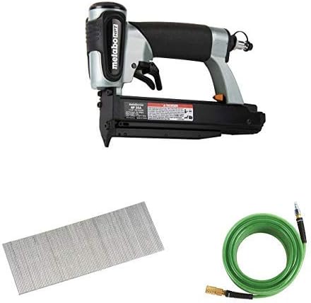 BRAND, CATEGORY, METABO HPT, PINNERS, Metabo HPT NP35A Pin Nailer with Metabo HPT 23002SHPT Micro Pin Nails, 1" x 23 Gauge, and Metabo HPT 115155M Air Nailer Hose