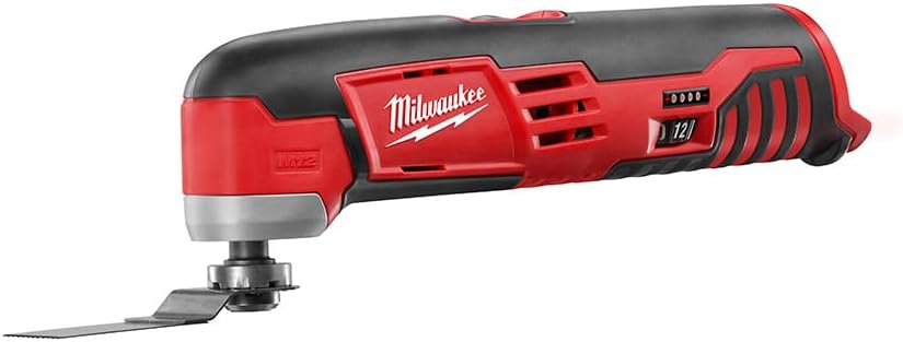 BRAND, CATEGORY, MILWAUKEE, OSCILLATING TOOLS, Milwaukee 2426-20 M12 12 Volt Redlithium Ion 20,000 OPM Variable Speed Cordless Multi Tool with Multi-Use Blade, Sanding Pad, and Multi-Grit Papers (Battery Not Included, Power Only)