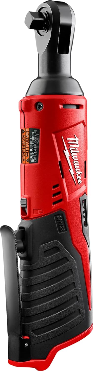 BRAND, CATEGORY, MILWAUKEE, RATCHET WRENCHES, Milwaukee 2457-20 M12 Cordless 3/8" Sub-Compact 35 ft-Lbs 250 RPM Ratchet w/ Variable Speed Trigger