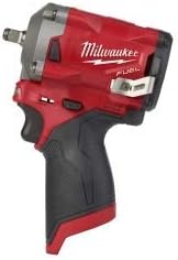 BRAND, CATEGORY, IMPACT WRENCHES, MILWAUKEE, Milwaukee 2554-20 M12 FUEL 3/8 in. Stubby Impact Wrench - Bare Tool