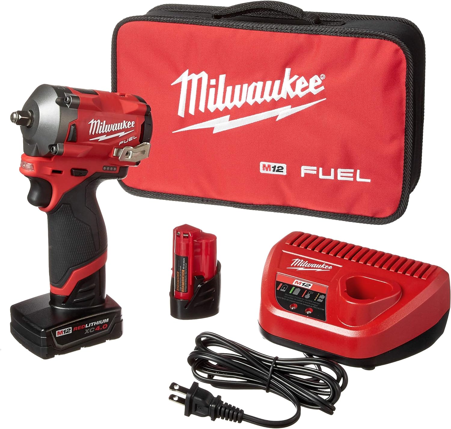 BRAND, CATEGORY, IMPACT WRENCHES, MILWAUKEE, Milwaukee 2554-22 M12 FUEL Stubby 3/8 in. Impact Wrench Kit (2 Ah/4 Ah)