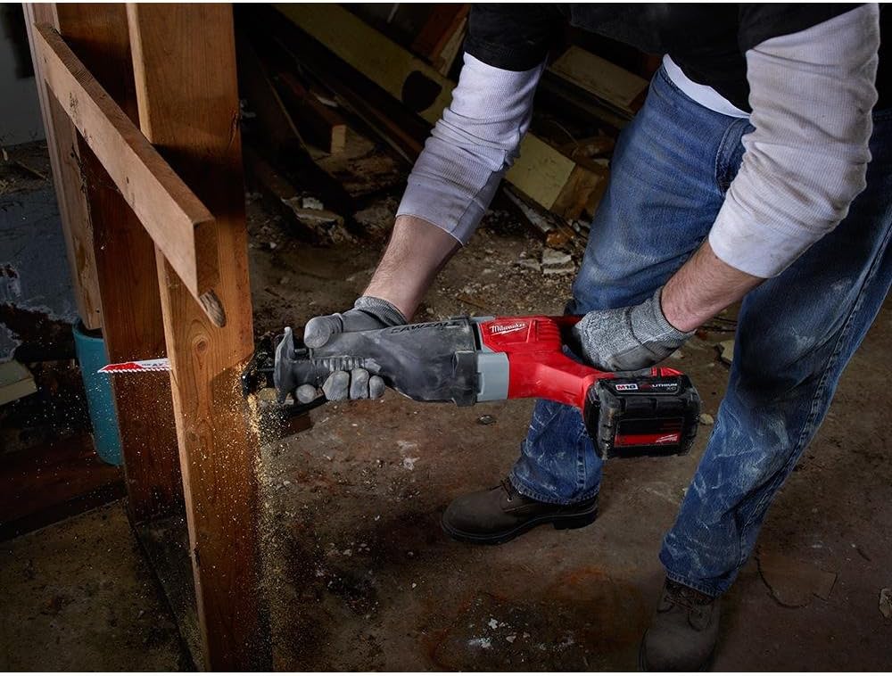 BRAND, CATEGORY, MILWAUKEE, RECIPROCATING SAWS, Milwaukee 2621-20 M18 18V Lithium Ion Cordless Sawzall 3,000RPM Reciprocating Saw with Quik Lok Blade Clamp and All Metal Gearbox (Bare Tool)