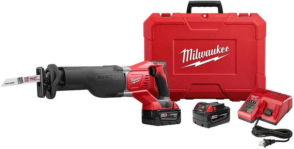 BRAND, CATEGORY, MILWAUKEE, RECIPROCATING SAWS, Milwaukee 2621-20 M18 18V Lithium Ion Cordless Sawzall 3,000RPM Reciprocating Saw with Quik Lok Blade Clamp and All Metal Gearbox (Bare Tool)