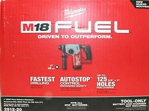 BRAND, CATEGORY, MILWAUKEE, ROTARY HAMMERS, Milwaukee 2912-20 M18 Fuel 18V 1" Sds Plus Brushless Rotary Hammer