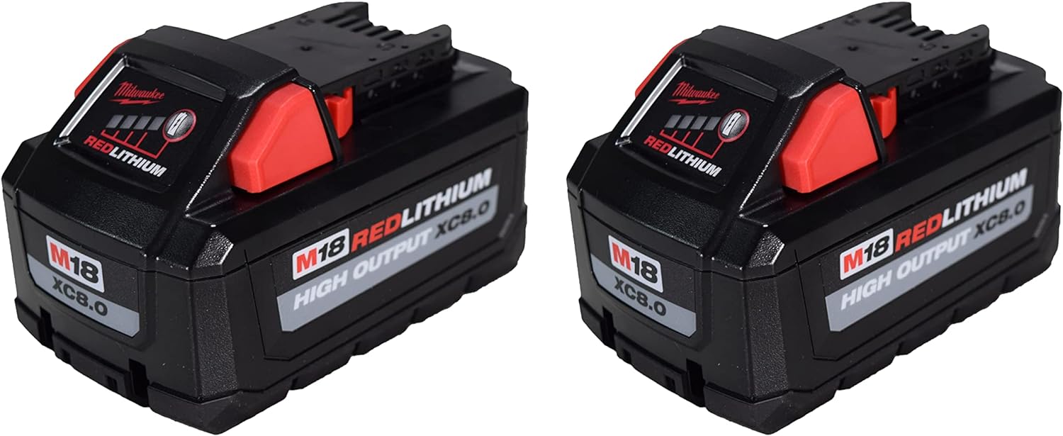 BATTERY PACKS, BRAND, CATEGORY, MILWAUKEE, Milwaukee 48-11-1880 18V Lithium-Ion 8.0Ah Battery 2 Pack