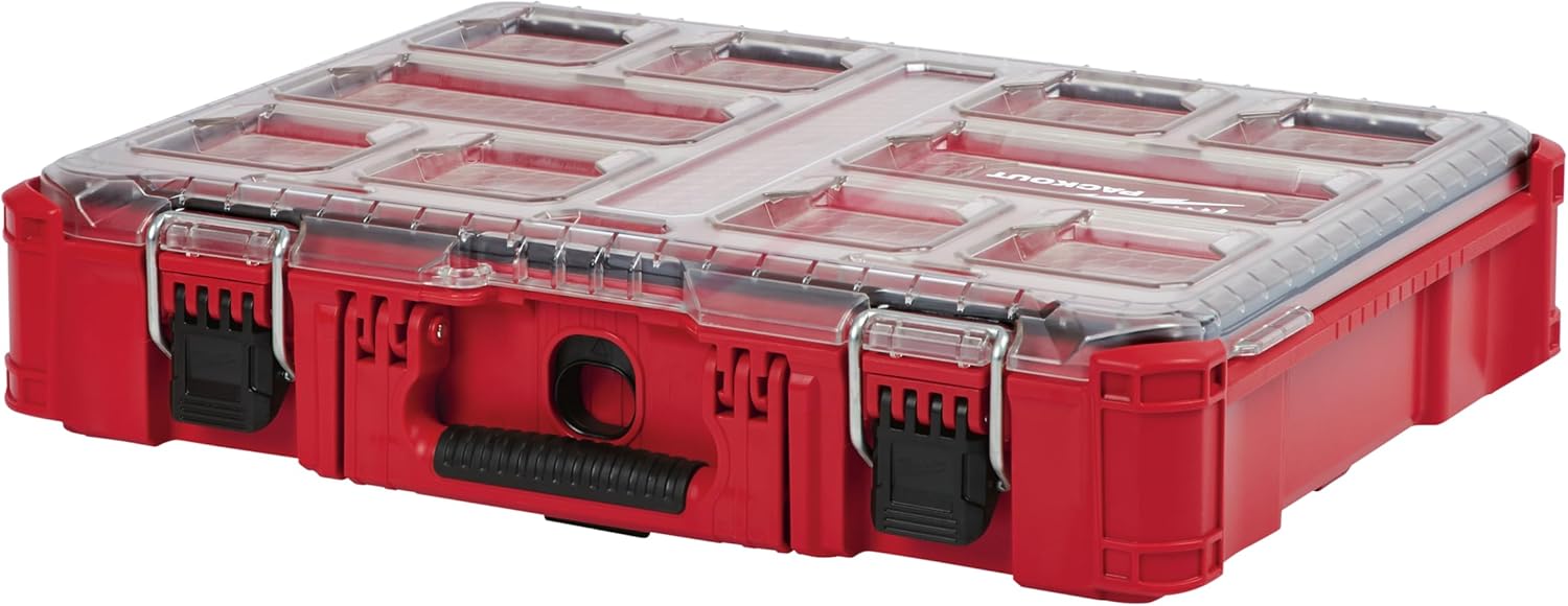 BRAND, CATEGORY, MILWAUKEE, TOOL BOXES, Milwaukee 48-22-8430 Packout, 10 Compartment, Small Parts Organizer