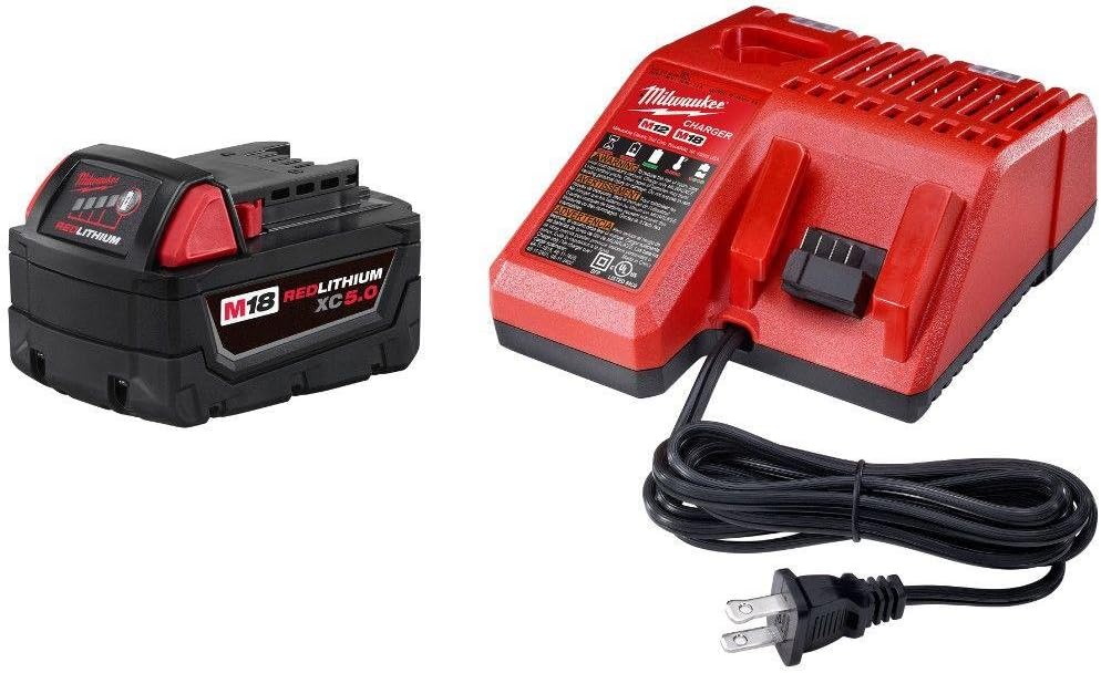 BATTERY PACKS, BRAND, CATEGORY, MILWAUKEE, Milwaukee 48-59-1850 M18 Xc 5.0 Starter Kit