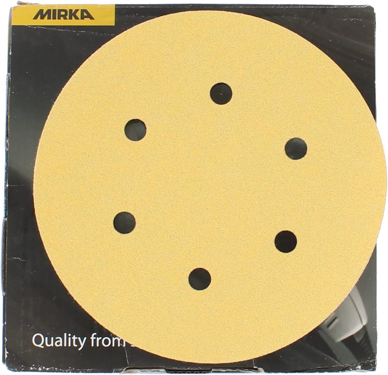 BRAND, CATEGORY, HOOK & LOOP DISCS, MIRKA, Mirka 23-624-100 6" 6-Hole 100 Grit Dustless Hook & Loop Sanding Discs - 50 Pack