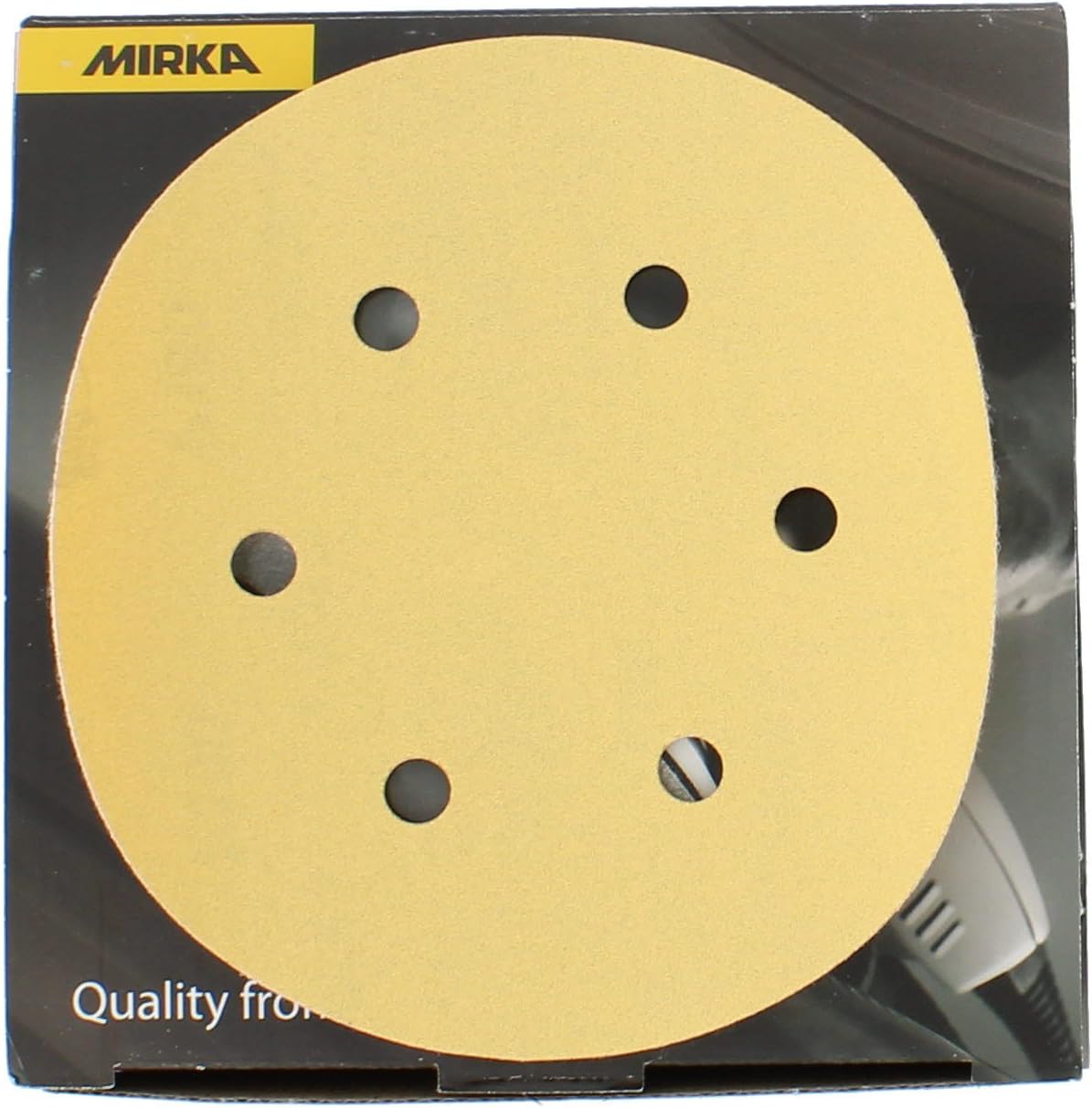 BRAND, CATEGORY, HOOK & LOOP DISCS, MIRKA, Mirka 23-624-180 6" 6-Hole 180 Grit Dustless Hook & Loop Sanding Discs - 50 Pack