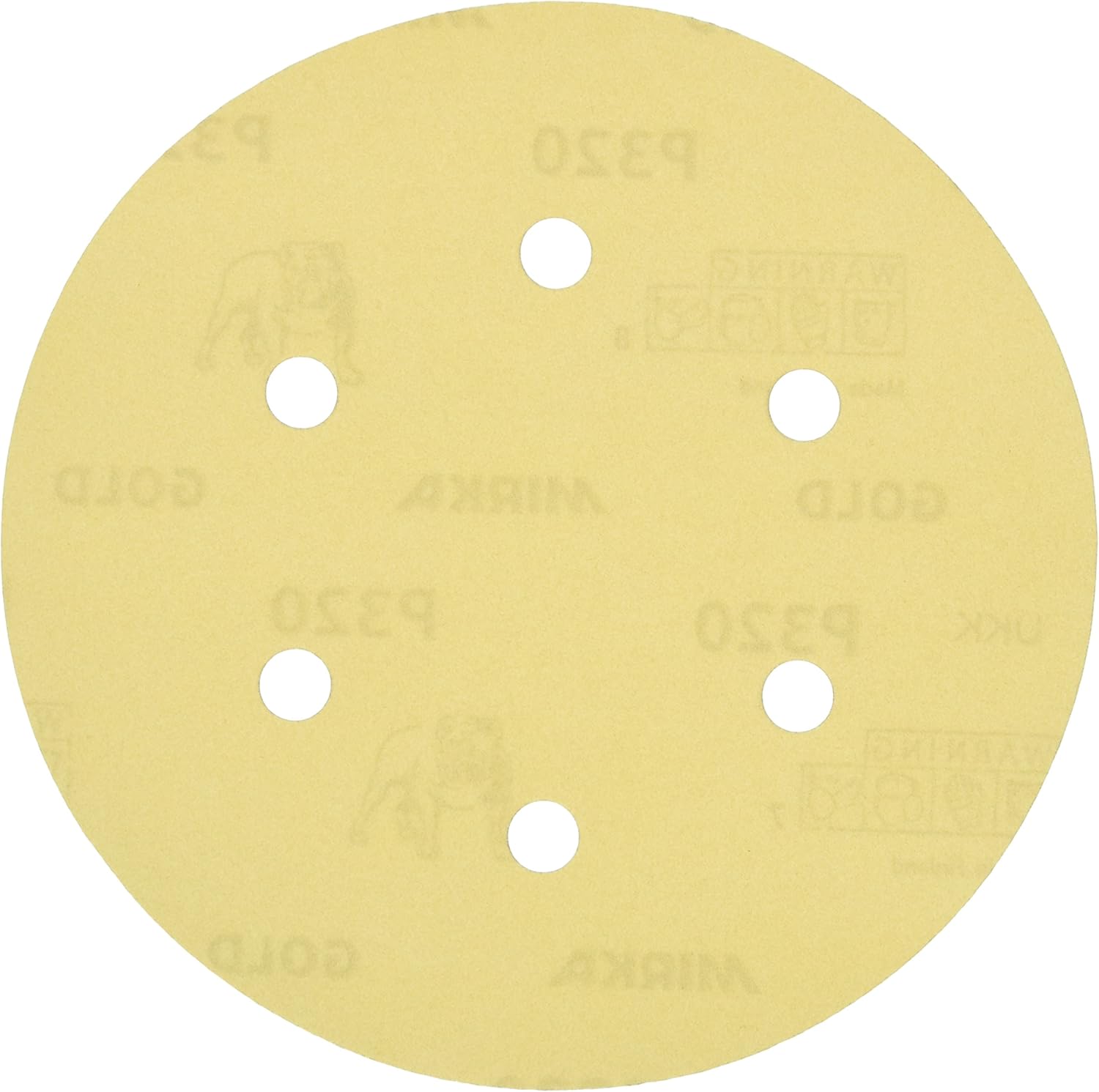 BRAND, CATEGORY, HOOK & LOOP DISCS, MIRKA, Mirka 23-624-320 6" 6-Hole 320 Grit Dustless Hook & Loop Sanding Discs - 50 Pack