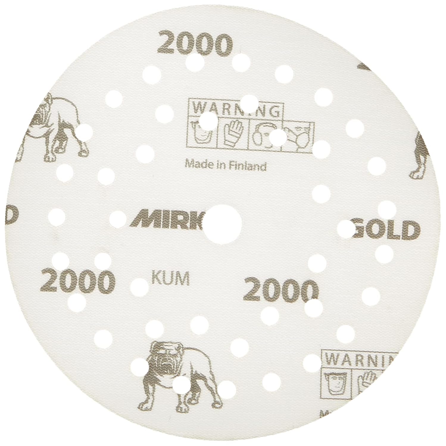 BRAND, CATEGORY, HOOK & LOOP DISCS, MIRKA, Mirka Gold Film Multifit 5'' Sandpaper Grit 1500 Hook and Loop, 50 Pack 5 inch Sanding Discs for Orbital Sander, Sand Paper Pads for Wood, Composites, Automotive