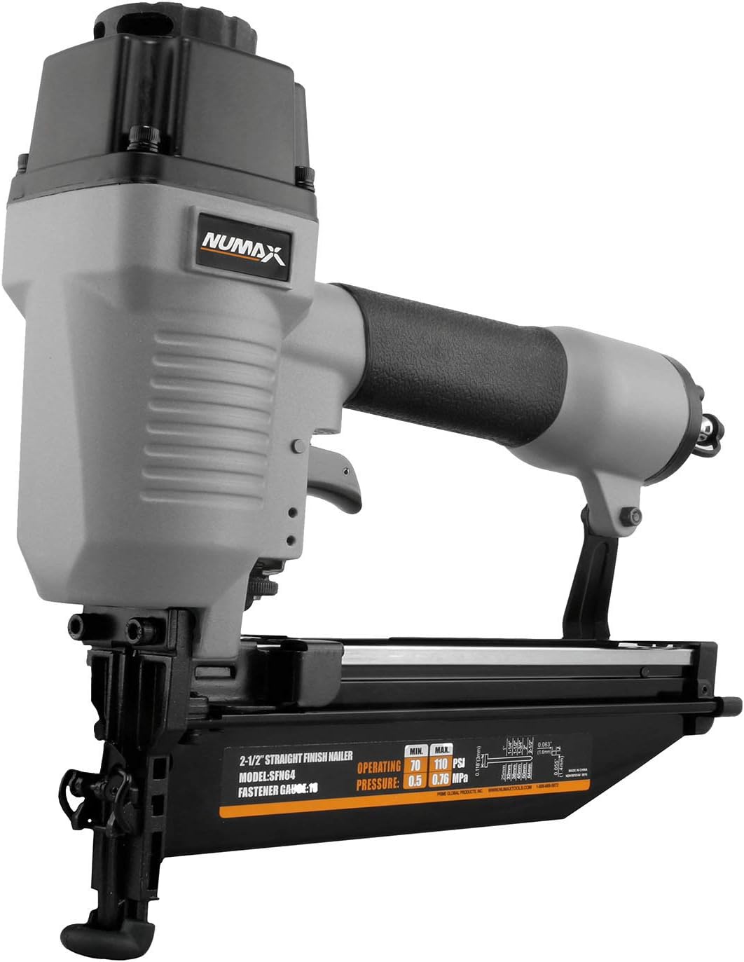 BRAND, CATEGORY, FINISH NAILERS, NUMAX, NuMax SFN64 Pneumatic 16-Gauge 2-1/2" Straight Finish Nailer