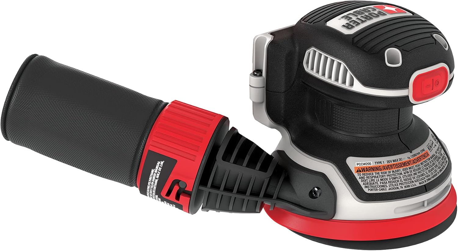 BRAND, CATEGORY, PORTER-CABLE, RANDOM-ORBIT SANDERS, PORTER-CABLE 20V MAX* Random Orbital Sander, Cordless, 5-Inch, Tool Only (PCCW205B)