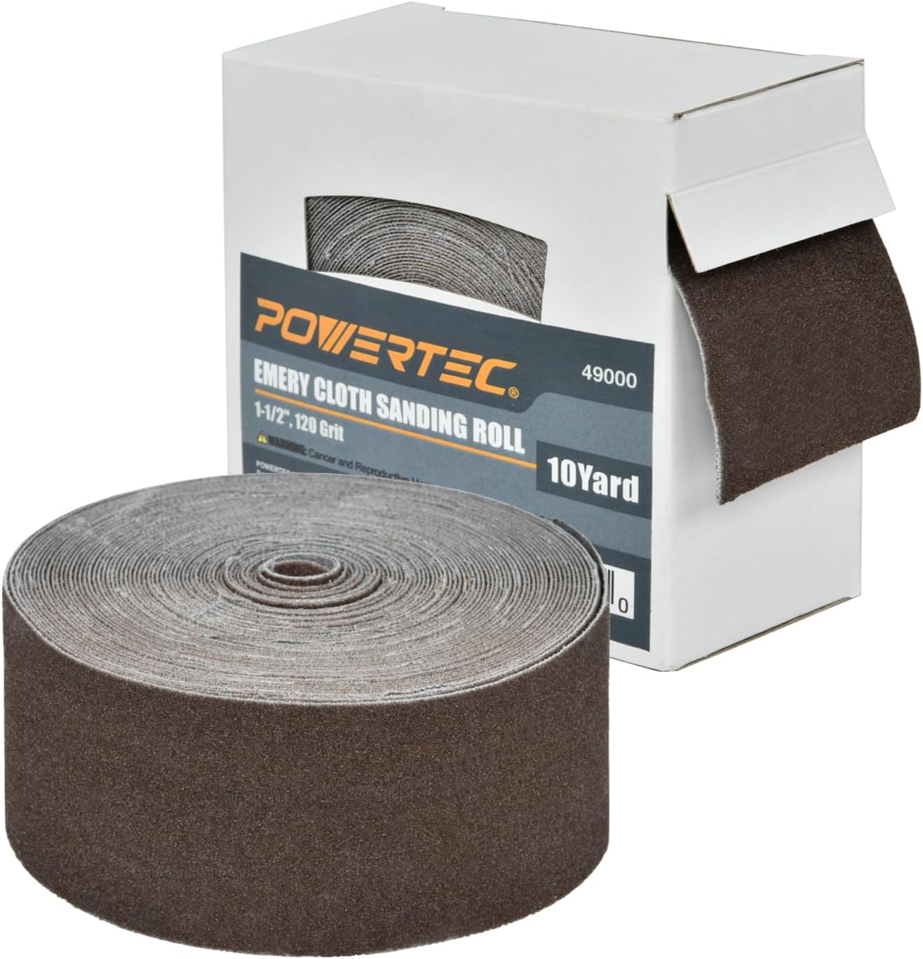 ACCESSORIES, BRAND, CATEGORY, POWERTEC, POWERTEC 4RA1132 Longboard Continuous Roll 2-3/4” by 25 Yard Sanding Paper, Gold 320 Grit Aluminum Oxide Abrasive Adhesive Backed Sandpaper for Woodworking