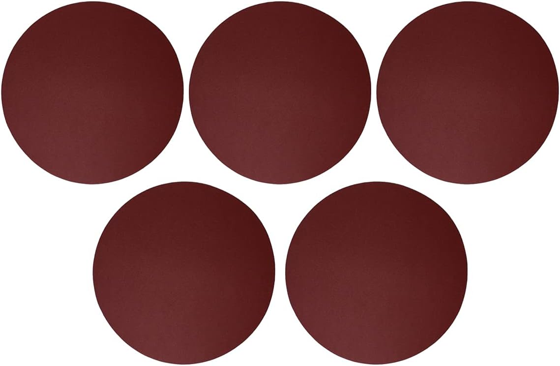 BRAND, CATEGORY, HEGEBECK, PSA DISCS, PSA Sanding Discs Self Stick Adhesive Back 12 Inch Aluminum Oxide Sandpaper 180 Grit for Wood Metal Polishing 5 Pcs