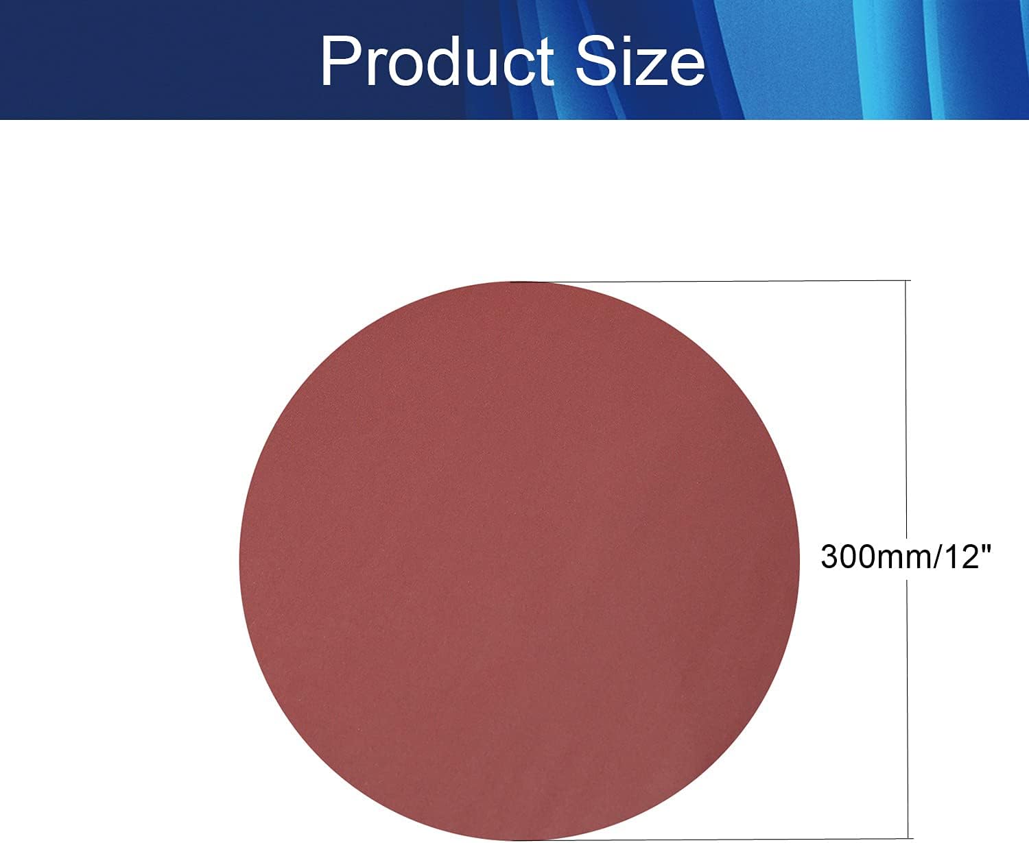 BRAND, CATEGORY, HEGEBECK, PSA DISCS, PSA Sanding Discs Self Stick Adhesive Back 12 Inch Aluminum Oxide Sandpaper 240 Grit for Wood Metal Polishing 8 Pcs