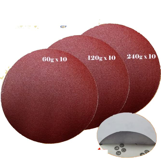 BOBCAT, BRAND, CATEGORY, PSA DISCS, Pack of 30x 5" PSA Self Adhesive 60/120/240 Grit Sanding Disc Stick on Sandpaper Peel Air Sander Orbit