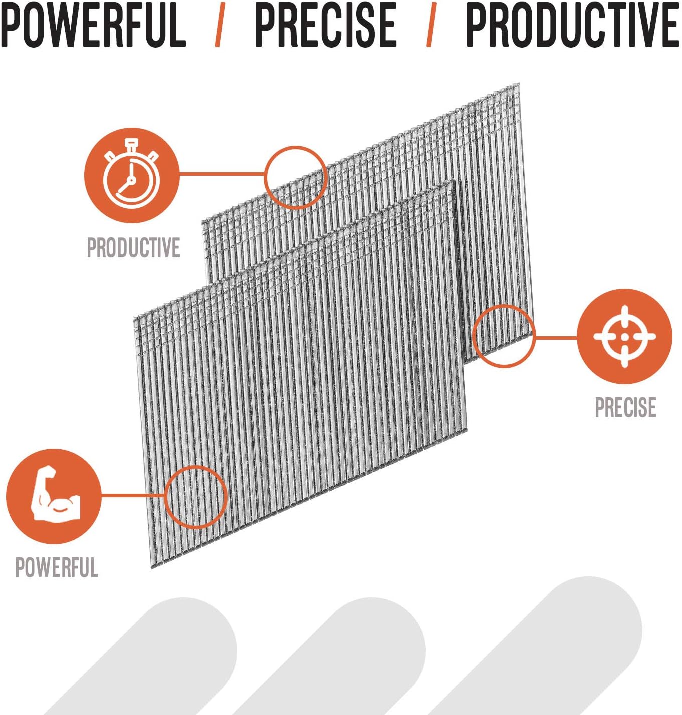 BRAND, CATEGORY, FINISH NAILS, PASLODE, Paslode, Finishing Nail, 650232, 20 Degree Angled Galvanized, 16 Gauge, 2,000 per Box, 2 1/2 inch